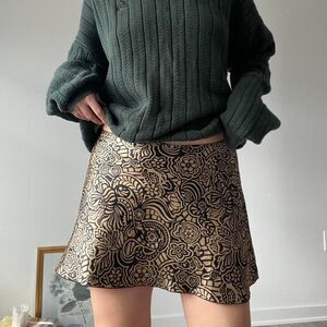 Unbranded Women's Black and Gold Skirt